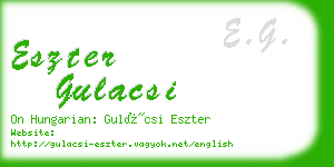 eszter gulacsi business card